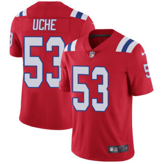 Nike New England Patriots #53 Josh Uche Red Alternate Men’s Stitched NFL Vapor Untouchable Limited Jersey