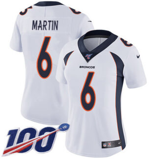 Nike Denver Broncos #6 Sam Martin White Women’s Stitched NFL 100th Season Vapor Untouchable Limited Jersey