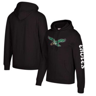 Philadelphia Eagles Mitchell & Ness Classic Team Pullover Hoodie Black