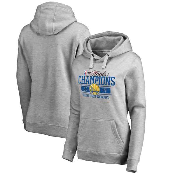 Women's Golden State Warriors 2017 NBA Champions Gray Pullover Hoodie FengYun