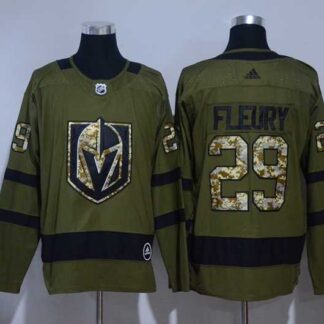 Vegas Golden Knights #29 Marc-Andre Fleury Green Salute to Service Adidas Stitched Jersey
