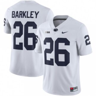 Saquon Barkley Penn State Nittany Lions Nike White Football Game Jersey