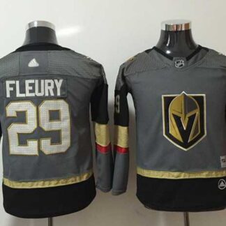 Youth Vegas Golden Knights #29 Marc Andre Fleury Gray Adidas Stitched NHL Jersey