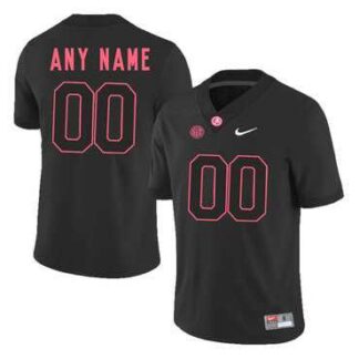 Men's Alabama Crimson Tide Black Customized College Football Jersey