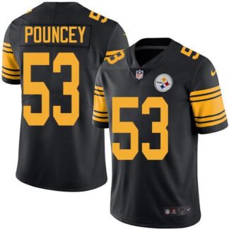 Nike Pittsburgh Steelers #53 Maurkice Pouncey Black Men’s Stitched NFL Limited Rush Jersey