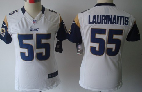 Women's Nike Limited St. Louis Rams #55 James Laurinaitis White Jerseys