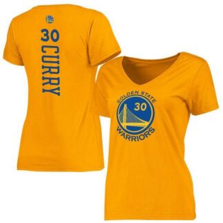 Women Golden State Warriors #30 Stephen Curry Yellow T-Shirt