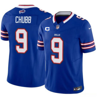 Men's Buffalo Bills #9 Bradley Chubb Royal 2026 F.U.S.E. 1-Star C Patch Vapor Untouchable Limited Football Stitched...