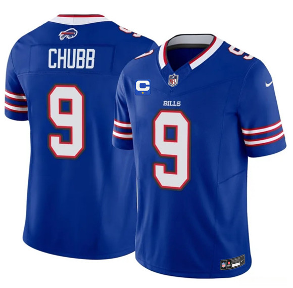 Men's Buffalo Bills #9 Bradley Chubb Royal 2026 F.U.S.E. 1-Star C Patch Vapor Untouchable Limited Football Stitched...