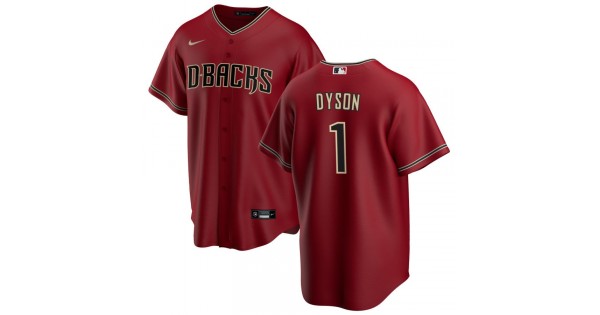 Men's Arizona Diamondbacks Jarrod Dyson #1 Nike Red 2020 Alternate Jersey - Image 2