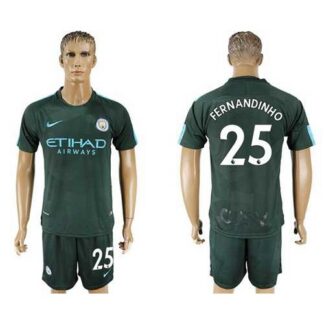 Manchester City #25 Fernandinho Sec Away Soccer Club Jersey