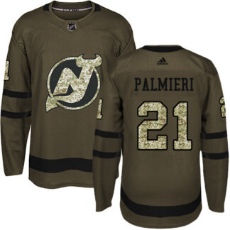 Adidas New Jersey Devils #21 Kyle Palmieri Green Salute to Service Stitched Youth NHL Jersey