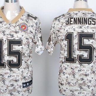 Nike Minnesota Vikings #15 Greg Jennings 2013 USMC Camo Elite Jersey