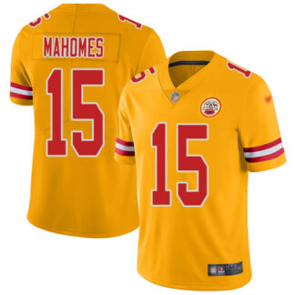 Nike Kansas City Chiefs #15 Patrick Mahomes Gold Men’s Stitched NFL Limited Inverted Legend Jersey