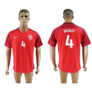 USA #4 Bradley Away Soccer Country Jersey
