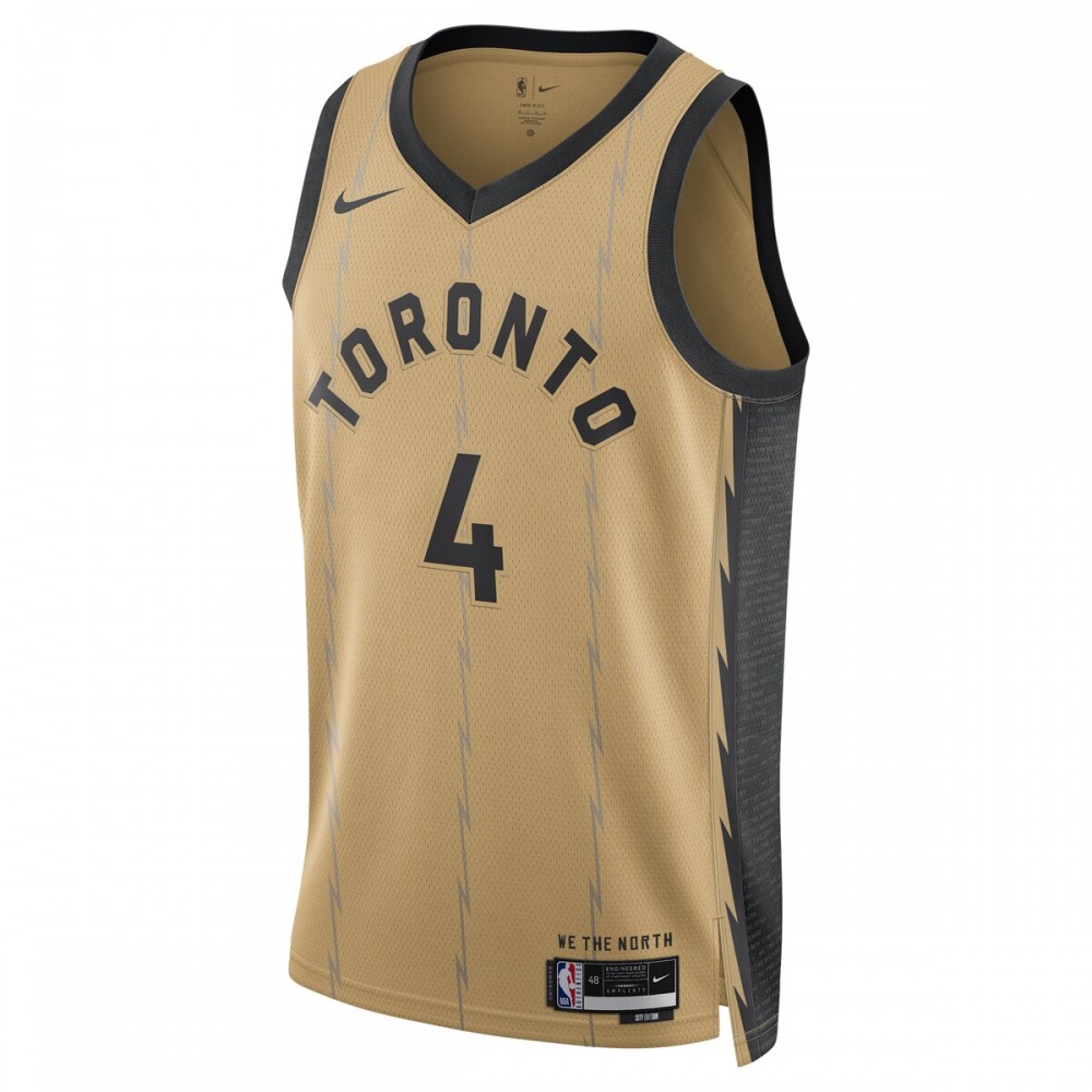 Scottie Barnes Toronto Raptors Nike Unisex 2023/24 Swingman Jersey - Gold - City Edition - Image 2