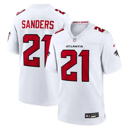 Youth Atlanta Falcons #21 Deion Sanders Nike White Retired Player Game Jersey