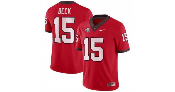 Carson Beck Georgia Bulldogs Home Nike Football Game Jersey - Red - Image 2