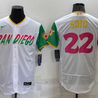 San Diego Padres #22 Juan Soto White 2022 City Connect Flexbase Stitched Jersey