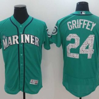 Seattle Mariners #24 Ken Griffey Green 2017 Spring Training Flexbase Collection Stitched Jersey