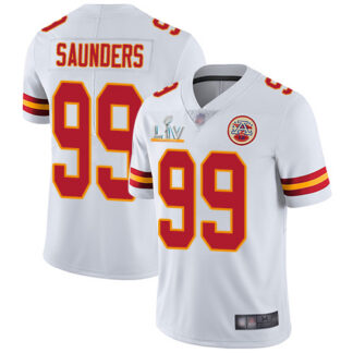 Nike Kansas City Chiefs #99 Khalen Saunders White Youth Super Bowl LV Bound Stitched NFL Vapor Untouchable Limited...