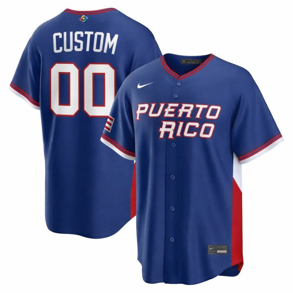 Puerto Rico Baseball Nike 2026 World Baseball Classic Stadium Custom Jersey - Royal