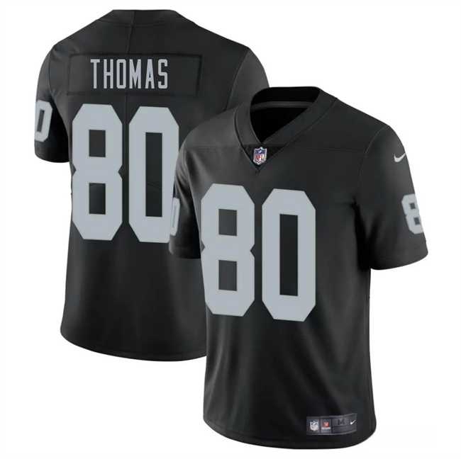 Men & Women & Youth Las Vegas Raiders #80 Ian Thomas Black 2025 Vapor Stitched Jersey