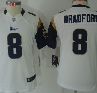 Youth Nike Limited St. Louis Rams #8 Sam Bradford White Jerseys