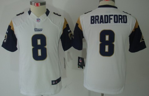 Youth Nike Limited St. Louis Rams #8 Sam Bradford White Jerseys