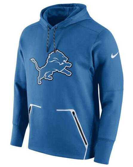 Men's Detroit Lions Nike Champ Drive Vapor Speed Pullover Hoodie Royal FengYun