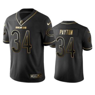 Nike Bears 34 Walter Payton Black Gold Vapor Untouchable Limited Jersey Dzhi