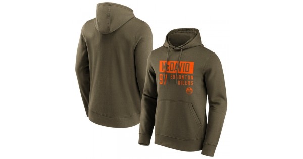 Edmonton Oilers Fanatics Branded Fashion Name & Number Hoodie - Connor McDavid 97 - Image 2