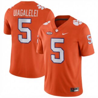D.J. Uiagalelei Clemson Tigers Nike NIL Orange Football Game Jersey