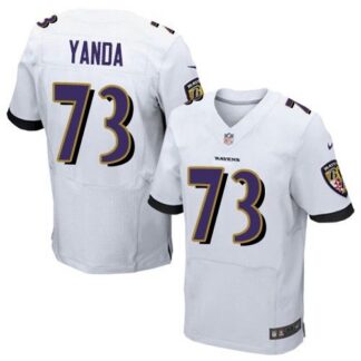 Nike Baltimore Ravens #73 Marshal Yanda White Men’s Stitched NFL New Elite Jersey