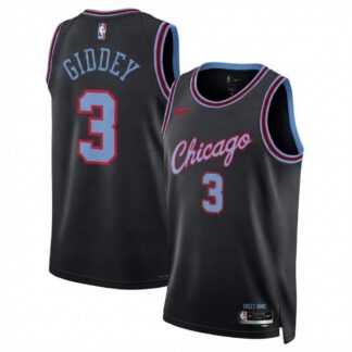 Josh Giddey Chicago Bulls Nike Unisex 2025/26 City Edition Black Swingman Jersey