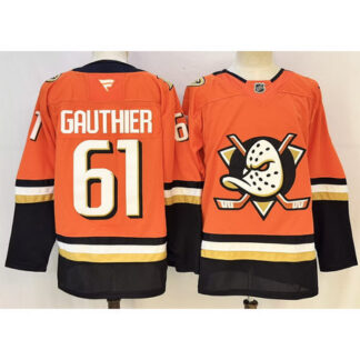 Youth Anaheim Ducks #61 Cutter Gauthier Orange 2026 Home Hockey Jersey