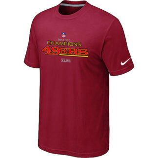 Men's Nike San Francisco 49ers 2012 NFC Conference Champions Trophy Collection Long Red T-Shirt