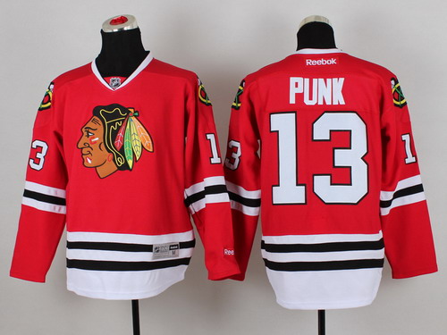 Chicago Blackhawks #13 CM Punk Red Jerseys