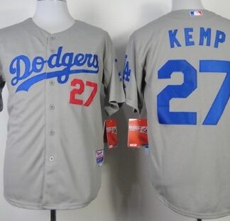 Los Angeles Dodgers #27 Matt Kemp 2014 Gray Jersey