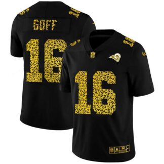 Nike Rams 16 Jared Goff Black Leopard Vapor Untouchable Limited Jersey Dyin