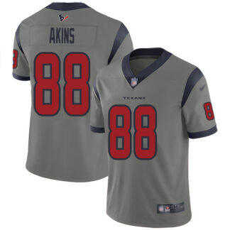 Nike Houston Texans #88 Jordan Akins Gray Men’s Stitched NFL Limited Inverted Legend Jersey