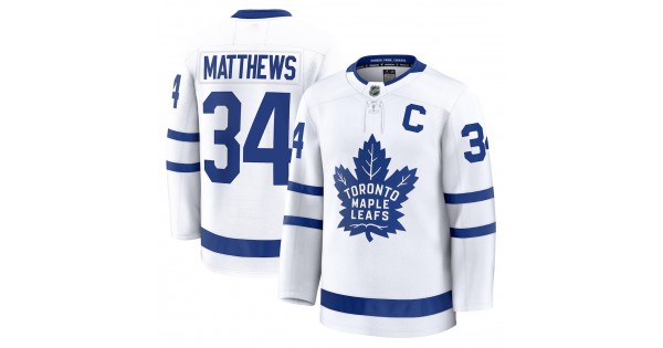 Auston Matthews Men's Toronto Maple Leafs White Away Premium Jersey - Image 2