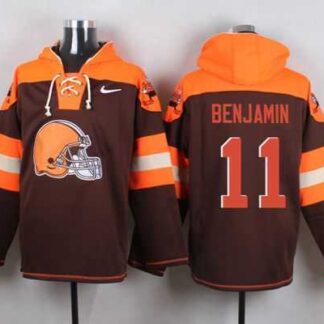 Cleveland Browns #11 Travis Benjamin Brown Player Stitched Pullover NFL Hoodie