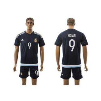 Argentina #9 Higuain Away Soccer Country Jersey