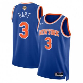 Josh Hart Towns New York Knicks Nike Blue 2026 NBA Finals Patch Swingman Jersey - Icon Edition
