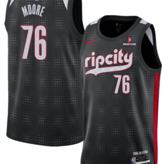 Men's Portland Trail Blazers #76 Taze Moore Black 2024-25 City Edition Edition Stitched Basketball Jersey