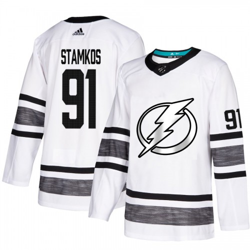 Adidas Tampa Bay Lightning #91 Steven Stamkos White Authentic 2019 All-Star Stitched NHL Jersey