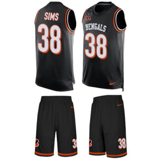 Nike Cincinnati Bengals #38 LeShaun Sims Black Team Color Men’s Stitched NFL Limited Tank Top Suit Jersey