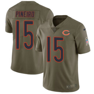 Nike Chicago Bears #15 Eddy Pineiro Olive Men’s Stitched NFL Limited 2017 Salute To Service Jersey