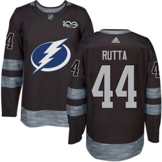 Adidas Tampa Bay Lightning #44 Jan Rutta Black 1917-2017 100th Anniversary Stitched NHL Jersey